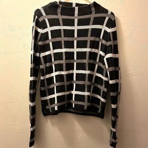 Old Navy black and white cowl neck sweater